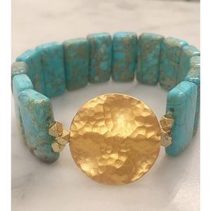 Kori Green Cleo Bracelet- turquoise and gold